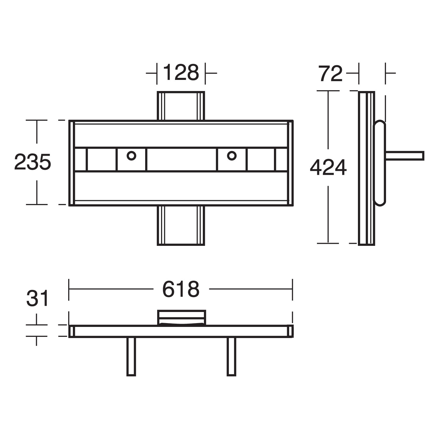 Care Plus Manual Washbasin Bracket, Vertical Adjustment Adjustable