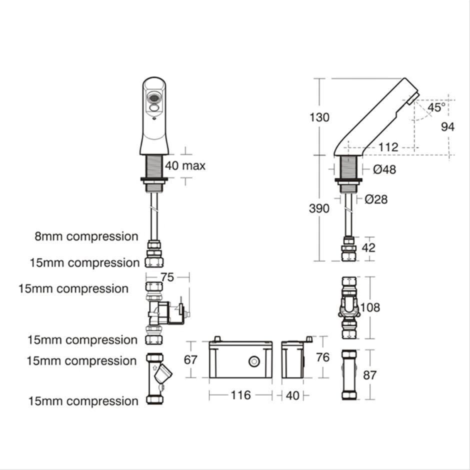 Sensorflow 21 Compact Mixer | Basin Taps | Taps | Bluebook