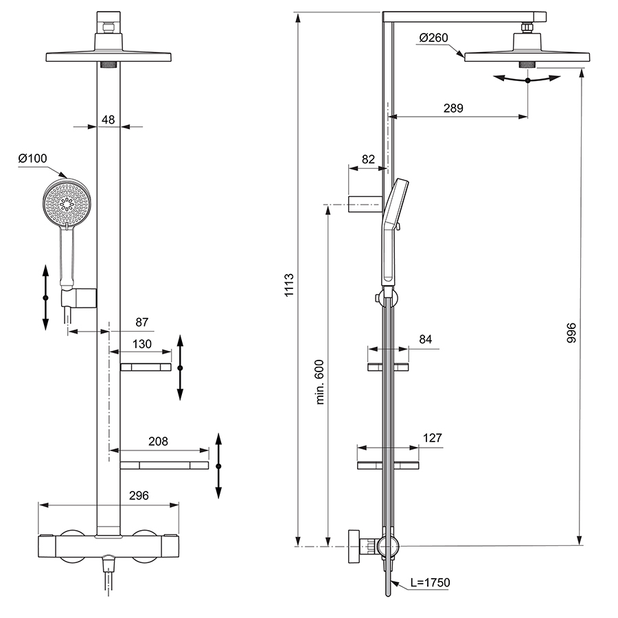 Ceratherm Alu+ Thermostatic Shower System | Shower Systems | Showers ...