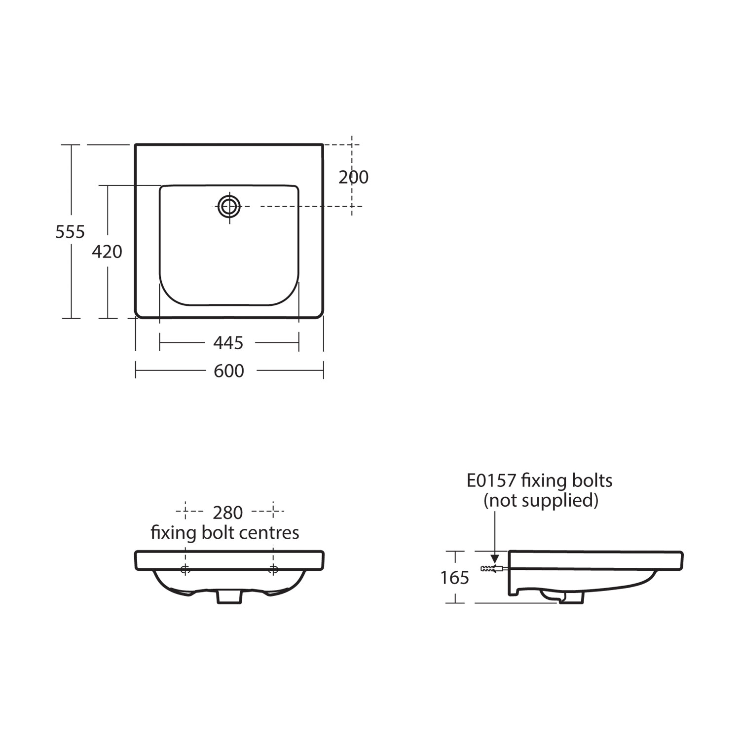 Concept Freedom 60cm Accessible Washbasin | Wall Hung Basins | Wash ...