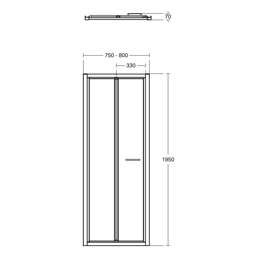 Connect 2 Bifold Door - Corner | Corner | Shower Enclosures | Bluebook