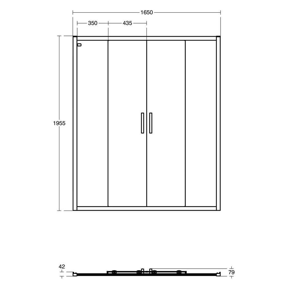 Connect 2, 2 Door Slider - Corner 