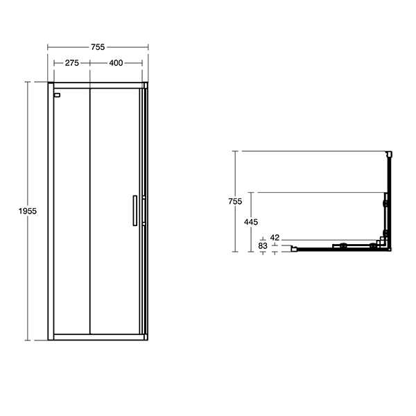 Connect 2 Corner Entry Enclosure | Corner | Shower Enclosures | Bluebook