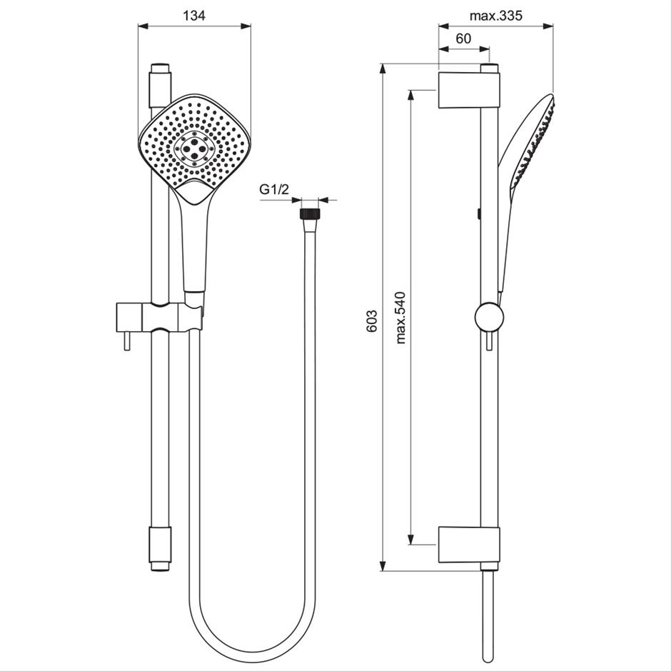 Idealrain Evo Jet Diamond Shower Kits Shower Kits Showers Bluebook