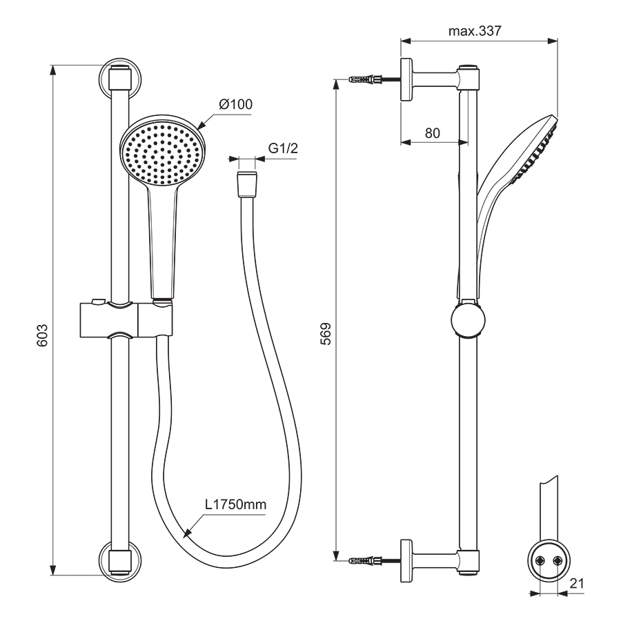 Idealrain M1 Shower Kit | Shower Kits | Showers | Bluebook