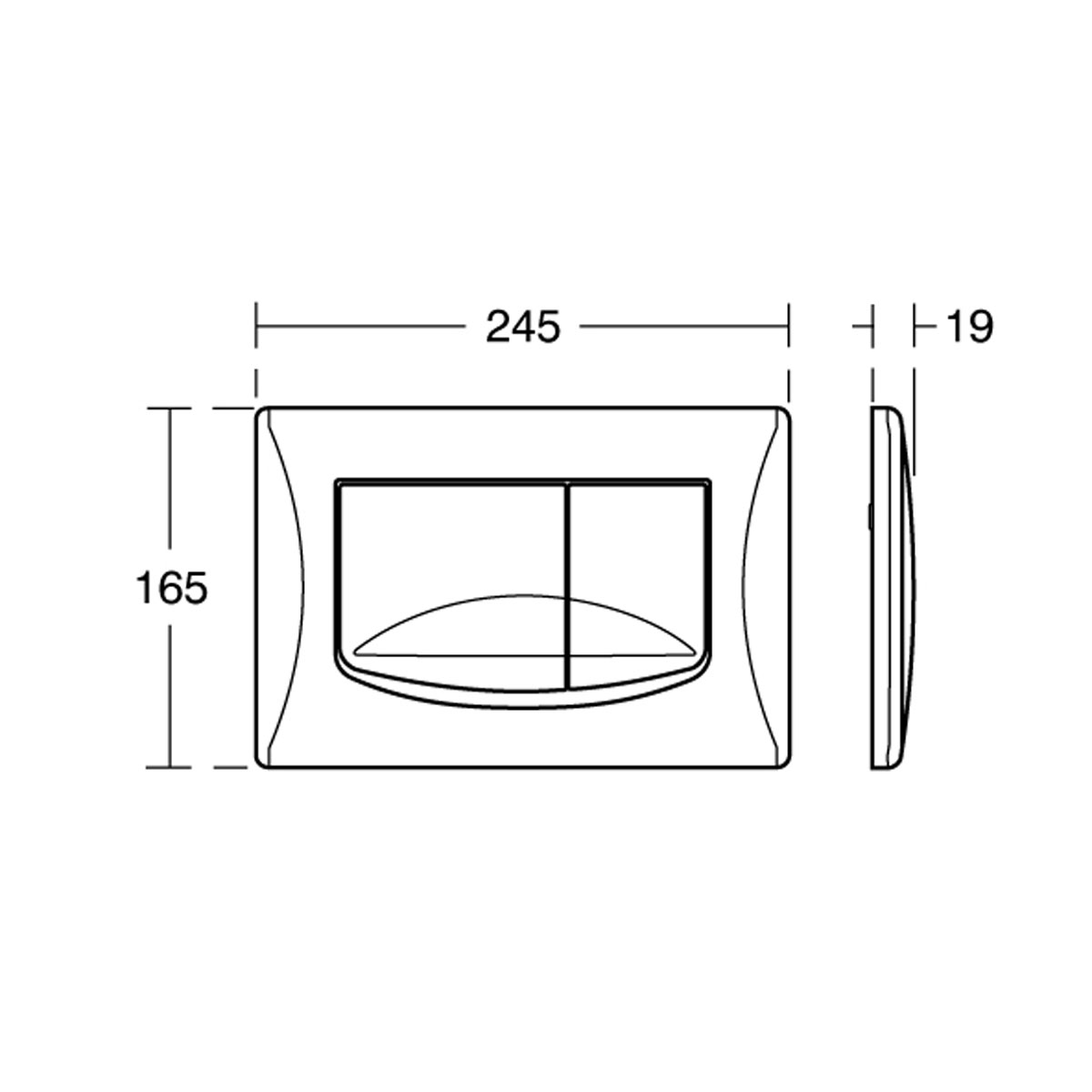 River Flush Plate Dual Flush Mechanical | Flush Plates and Buttons ...