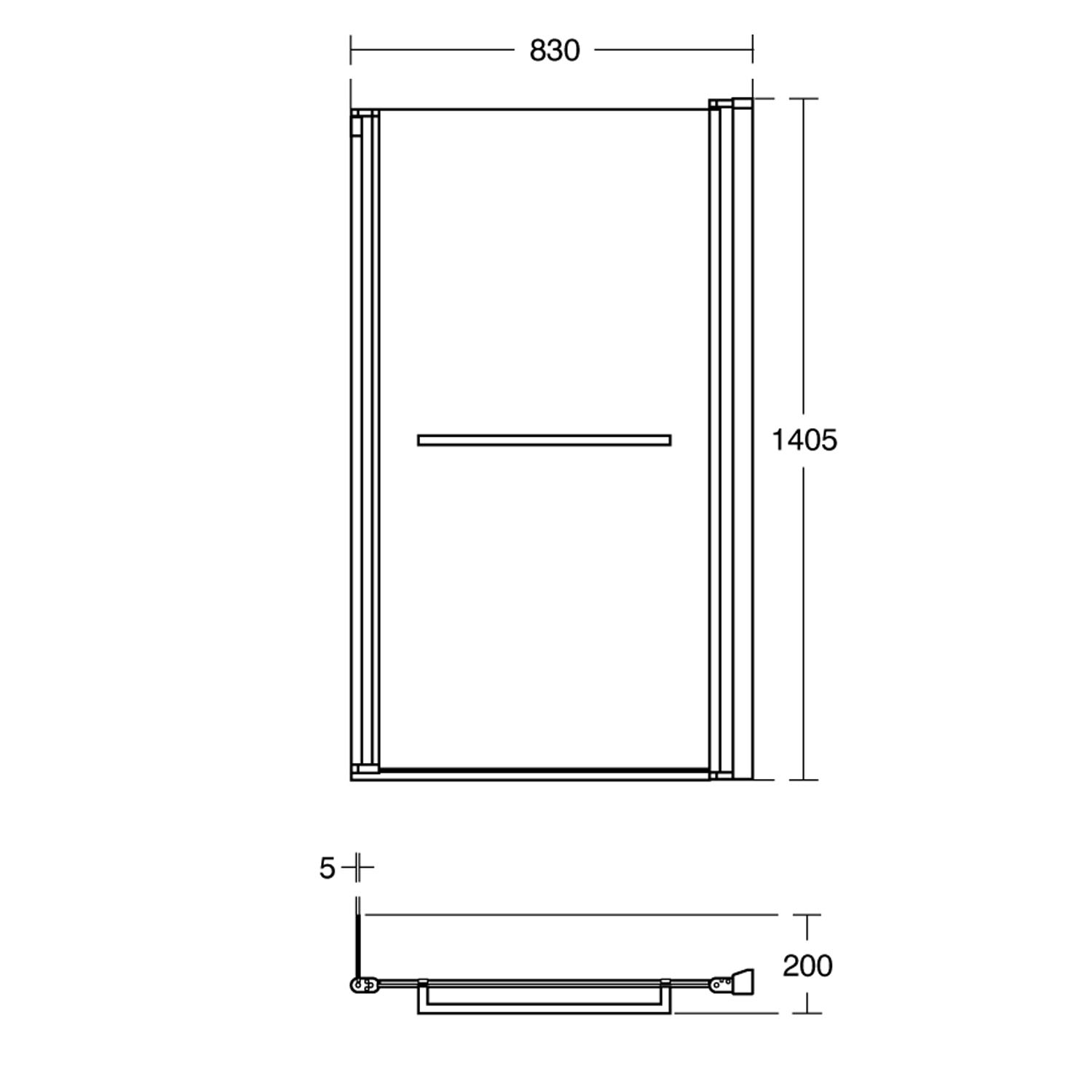 Tempo Cube Square Shower Bath Screen | Bath Screens | Baths | Bluebook