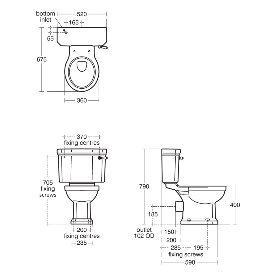 Waverley Close Coupled WC Toilet | Close Coupled Toilets | Toilets ...