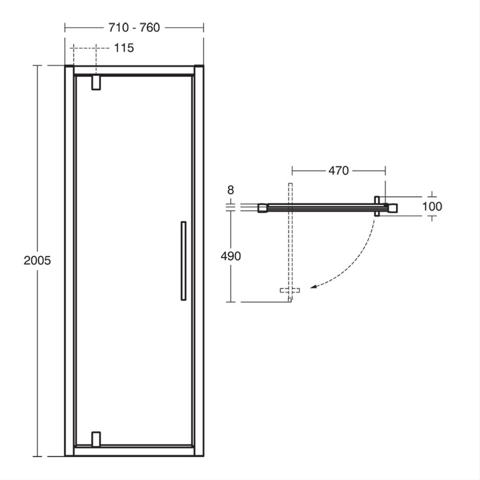 IS i.life Pivot Corner Door | Corner | Shower Enclosures | Bluebook