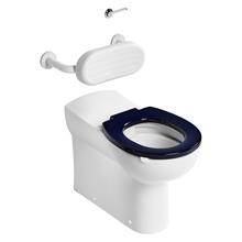 Contour 21+ 70cm projection back-to-wall rimless toilet bowl with horizontal outlet and anti-microbial glaze