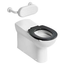 Contour 21+ 75cm projection back-to-wall rimless toilet bowl with horizontal outlet and anti-microbial glaze