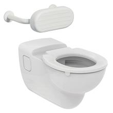 Contour 21 rimless wall hung toilet bowl with horizontal outlet, 70cm HTM projection