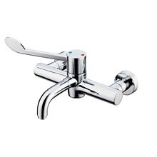 Markwik 21+ panel mounted thermostatic basin mixer, single sequential lever, demountable with detachable spout