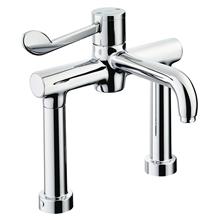 Markwik 21+ 2 hole thermostatic basin mixer, single sequential lever, demountable