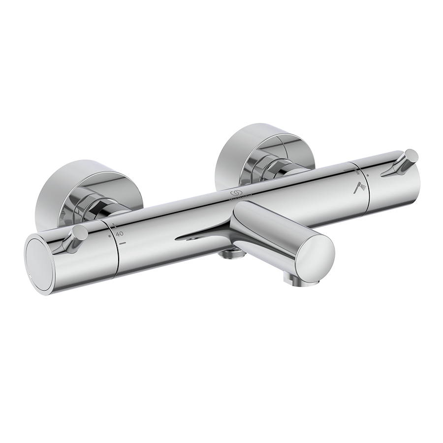 Ceratherm T125 Exposed Thermostatic Wall Mounted Bath Shower Mixer ...