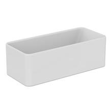 Conca 180cm x 80cm freestanding solid surface bath with clicker waste and integrated slotted overflow