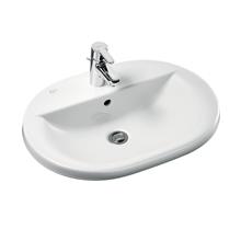 Concept Oval 62cm Countertop washbasin 1 taphole and overflow