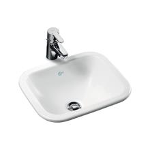 Concept Cube 42cm countertop basin, no tap deck with overflow