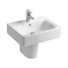 Concept Cube 55cm washbasin, 1 taphole with overflow
