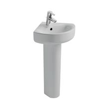 Concept Arc 45cm corner washbasin, 1 taphole with overflow