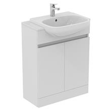 Eurovit+ 65cm semi-countertop washbasin unit with 2 doors