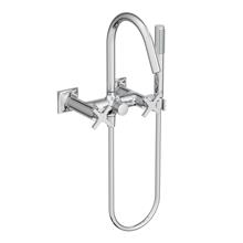 Joy Neo dual control exposed bath shower mixer with cross handles and shower set 