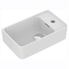 Strada II 45cm handrinse basin, 1 taphole with overflow right hand