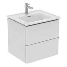 Strada II 500mm wall hung vanity unit with 2 drawers