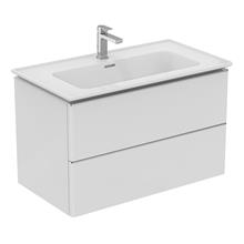Strada II 800mm wall hung vanity unit with 2 drawers