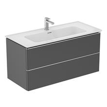Strada II 1000mm wall hung vanity unit with 2 drawers