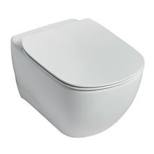 Tesi wall hung toilet bowl with horizontal outlet and hidden fixations