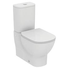 Tesi close coupled back-to-wall toilet bowl with horizontal outlet, isolation access and Aquablade flush technology