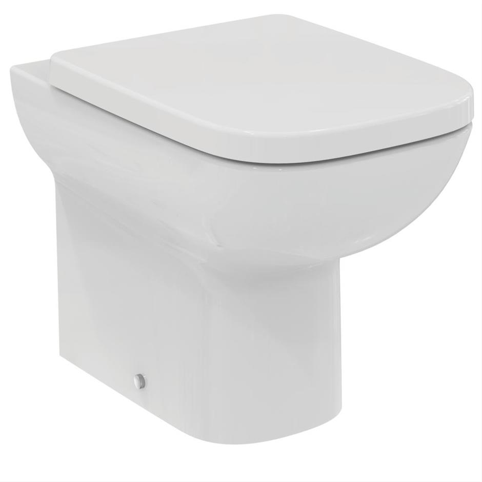 Ideal Standard Concept Freedom comfort height back to wall toilet with soft  close seat, pneumatic cistern and square flush plate